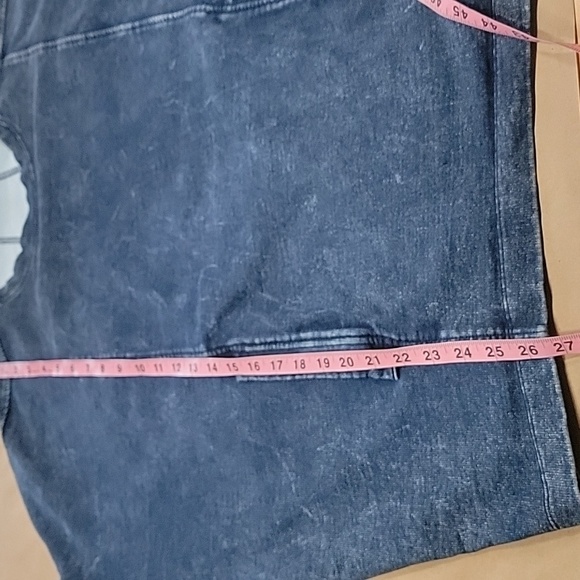 Lumiere Size M Denim Look Pullover Sweatshirt Style Top, Drop Sleeve, EUC - Picture 9 of 12